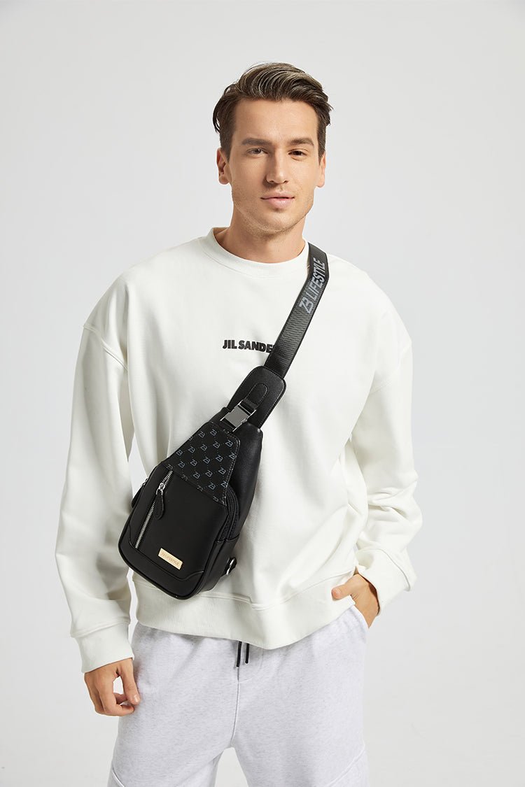 High Quality Black Leather Crossbody Sling Bags - Shenxiucaps