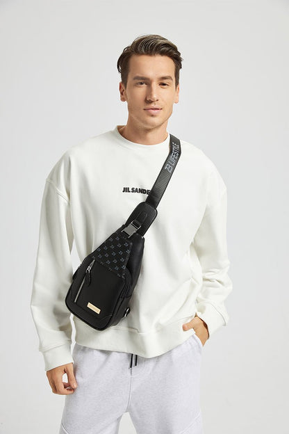 High Quality Black Leather Crossbody Sling Bags - Shenxiucaps